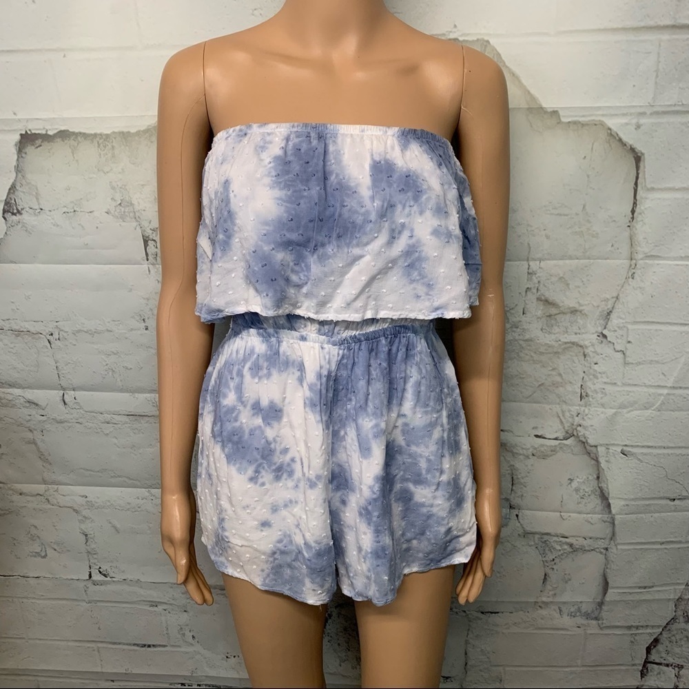 Adorable Le-Lis Tie-Dye Strapless Romper
